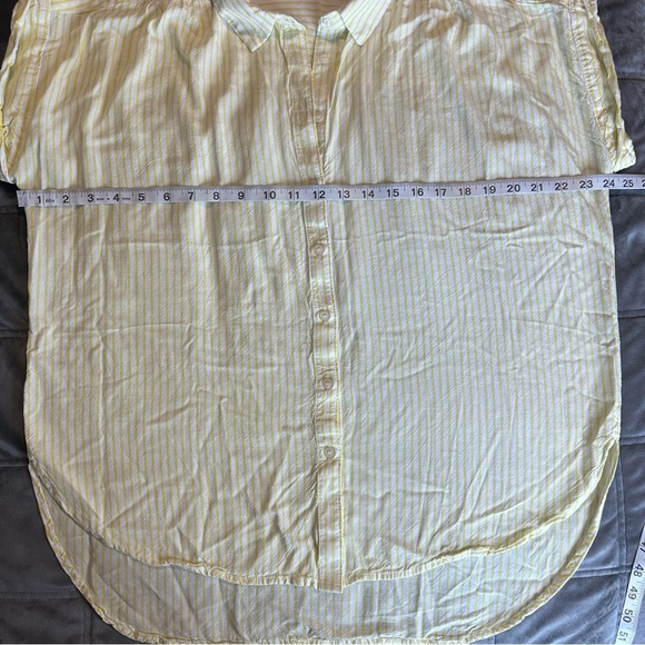 LOFT Yellow Striped Women's Top - Picture 9 of 10